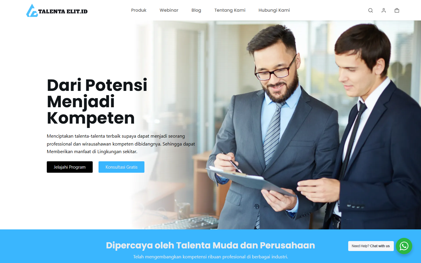 Talenta Elit website preview
